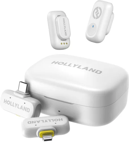 Hollyland LARK A1 Combo Ivory White vezeték nélküli mikrofon szett - fehér