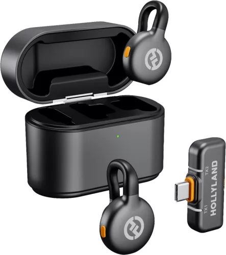 Hollyland LARK M2S Duo Vezeték Nélküli Lavalier Mikrofon USB-C Csatlakozóval