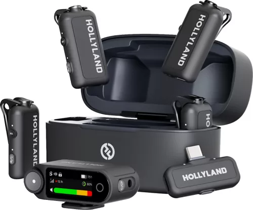Hollyland LARK MAX 2 Combo 4-Fős Verzió – Vezeték nélküli Mikrofonkamera Vevő + USB-C Vevő
