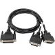 Hollyland HL-TCB09 DB25 apa – dupla DB15 apa tally kábel (HL-TCB09 DB25 Male to Dual DB15 Male Tally Cable)