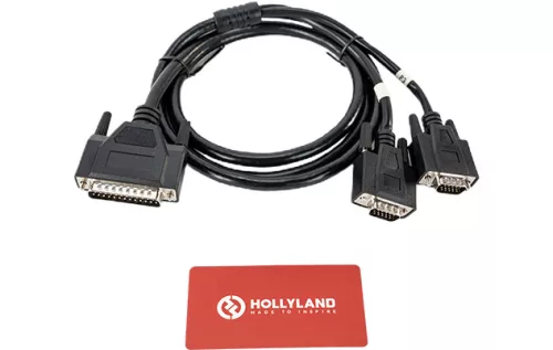 Hollyland HL-TCB10 DB25 apa – dupla HDB15 apa tally kábel (HL-TCB10 DB25 Male to Dual HDB15 Male Tally Cable)