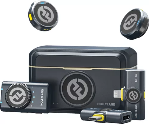 Hollyland LARK M2 Combo - Vezeték nélküli Lavalier Mikrofon (Duo, Shine Charcoal)