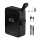 HOTO QWCQB001 Hordozható elektromos gumifelfújó, 2500mAh (fekete)