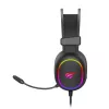 Havit GAMENOTE H2016D RGB USB + 3,5mm-es gamer fejhallgató (fekete)