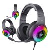 Havit H2042d-B RGB gamer fejhallgató (fekete)