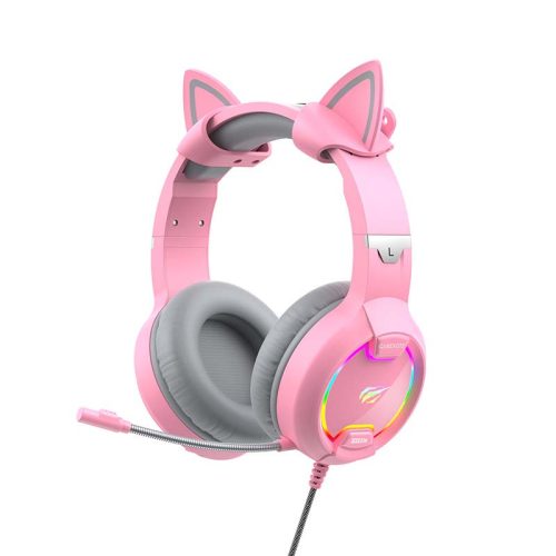 Havit GAMENOTE H2233d gamer fejhallgató RGB (rózsaszín)