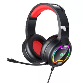   Havit GAMENOTE H2233D gamer fejhallgató RGB (piros & fekete)