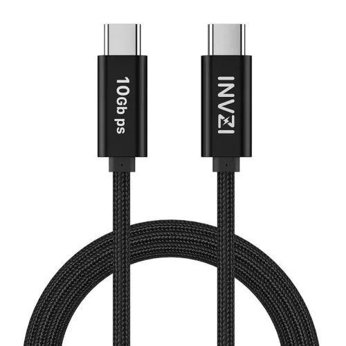 INVZI USB-C / USB 3.2 Gen2 Kábel 100W 10Gbps, 2m (Fekete) (CTC66FT)