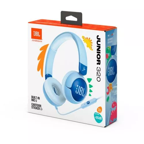 JBL JR320 vezetékes fejhallgató gyerekeknek (világoskék)