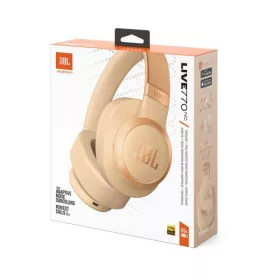  JBL LIVE 770NC Bluetooth vezeték nélküli on-ear fejhallgató (homokszín)