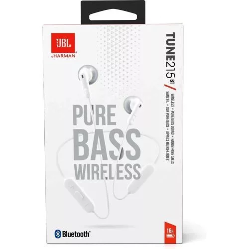 JBL Tune 215 Bluetooth In-Ear vezeték nélküli fejhallgató (fehér)