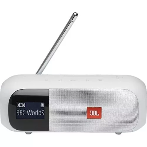 JBL Tuner 2 Hordozható Bluetooth Hangszóró FM/DAB/DAB+ Rádióval (fehér)