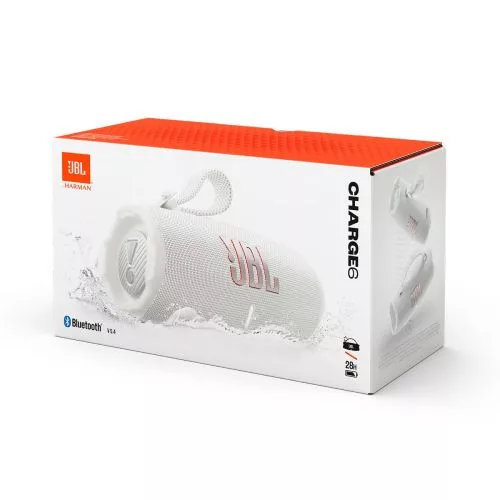 JBL Charge 6 Bluetooth vezeték nélküli hangszóró (fehér)