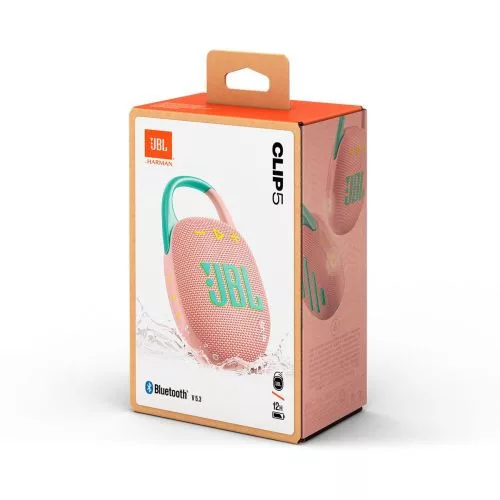 JBL CLIP 5 Bluetooth vezeték nélküli hangszóró (rózsaszín)