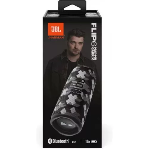 JBL Flip 6 Martin Garrix Edition Bluetooth vezeték nélküli hangszóró (fekete)