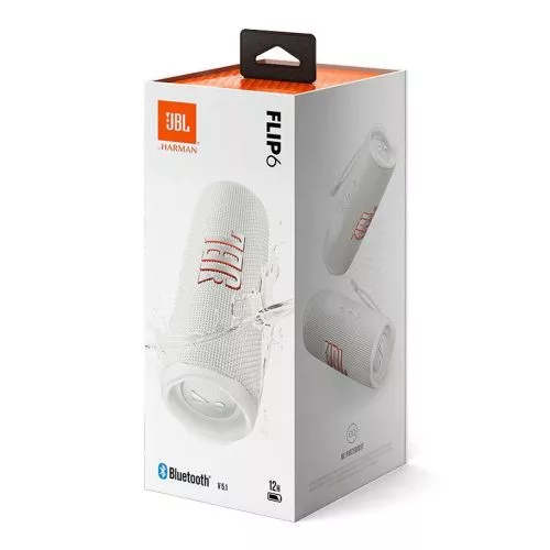 JBL Flip 6 Bluetooth vezeték nélküli hangszóró (fehér)