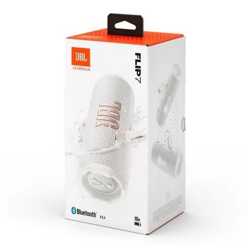 JBL Flip 7 Bluetooth vezeték nélküli hangszóró (fehér)