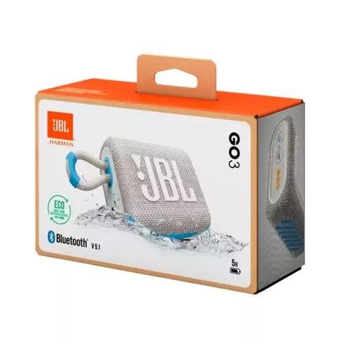 JBL Go 3 Eco Bluetooth vezeték nélküli hangszóró (fehér)