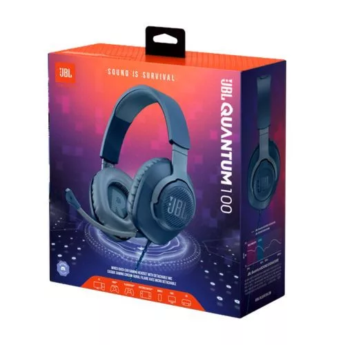 JBL Quantum 100 Vezetékes gamer Fejhallgató Mikrofonnal (kék)