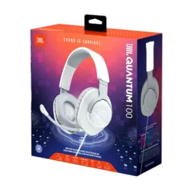   JBL Quantum 100 Vezetékes gamer Fejhallgató Mikrofonnal (fehér)
