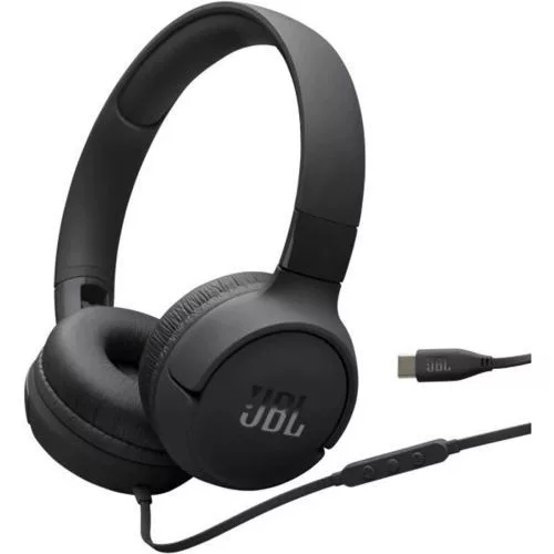 JBL Tune 520C vezetékes (USB-C) on-ear fejhallgató (fekete)
