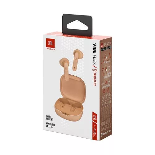 JBL Vibe Flex TWS Bluetooth vezeték nélküli fülhallgató (bézs)