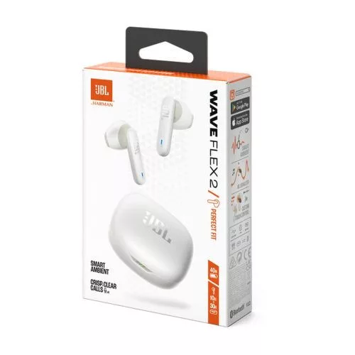 JBL Wave Flex 2 TWS Bluetooth vezeték nélküli fülhallgató (fehér)