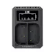 JJC Olympus OM System BLX-1 Dupla USB akkumulátortöltő (Olympus OM System BCX-1)