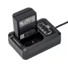 JJC Olympus OM System BLX-1 Dupla USB akkumulátortöltő (Olympus OM System BCX-1)
