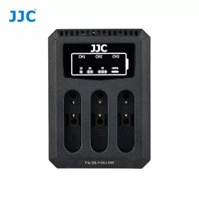   JJC Ricoh DB-110/Olympus Li-90b, Li-92b USB dupla akkumulátortöltő