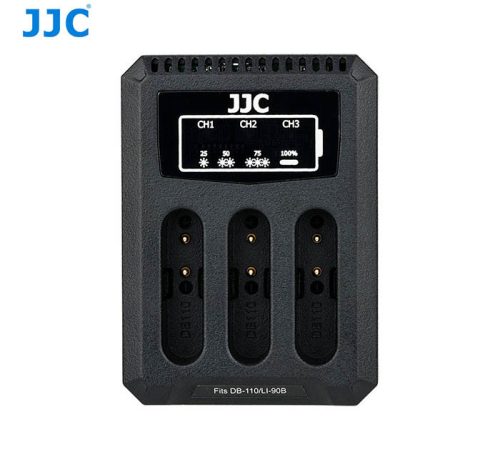 JJC Canon DCH-DB110 USB Dupla akkumulátortöltő (Ricoh DB-110/Olympushoz)