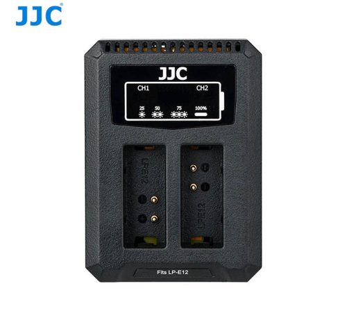 JJC Canon DCH-LPE12 Canon LP-E12 USB Dual Akkumulátortöltő