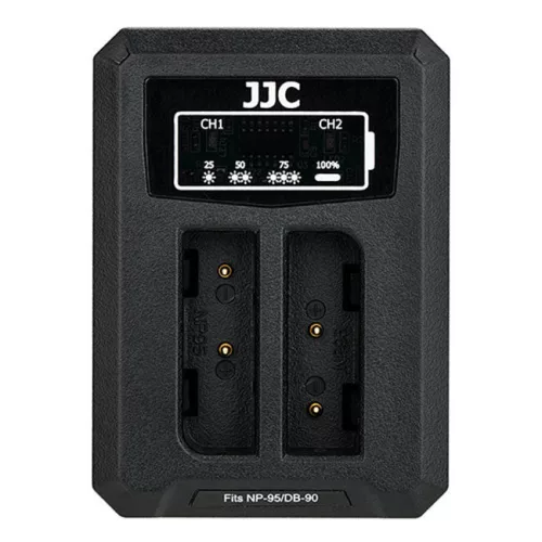 JJC Fujifilm NP-95, Ricoh DB-90 Dupla USB akkumulátortöltő (DCH-NP95)