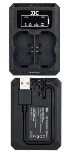 JJC Fuji DCH-NPW235 Fujifilm W235 USB Dupla Akkumulátortöltő