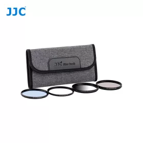 JJC FP-K4S Szürke Szűrőtasak 4 Szűrőhöz 58 mm-ig