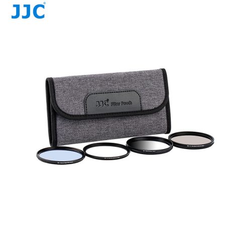 JJC FP-K4S Szürke Szűrőtasak 4 Szűrőhöz 58 mm-ig
