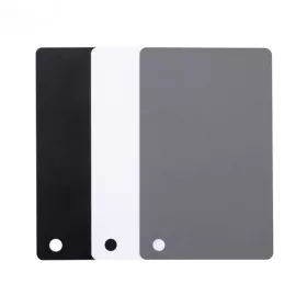   JJC 3-in-1 Fotós Szürkekártya - Gray Card (Fekete, Fehér, Szürke) - 8, 5 x5,4cm
