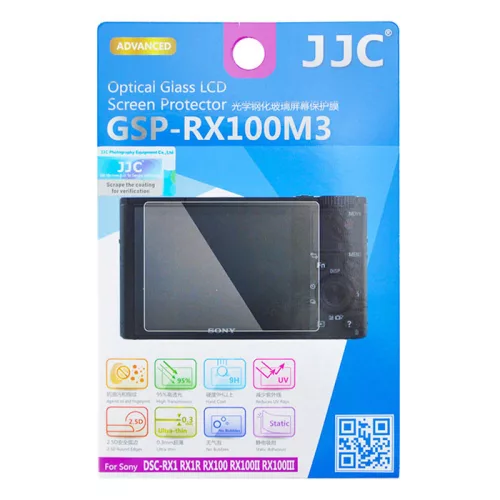 JJC GSP-RX100M3 edzett üveg kijelzővédő Sony RX100 III-hoz