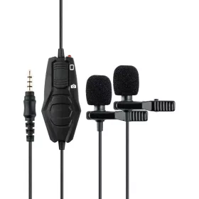 JJC KM-01D kétfejes csiptetős (lavalier) mikrofon