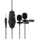 JJC KM-01D kétfejes csiptetős (lavalier) mikrofon