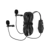 JJC KM-01D kétfejes csiptetős (lavalier) mikrofon