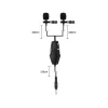 JJC KM-01D kétfejes csiptetős (lavalier) mikrofon