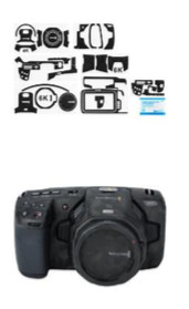 JJC Blackmagic Design Pocket Cinema Camera 4K/6K karcolásgátló védőfólia (Szénszálas fekete) (KS-BMPCCCF)