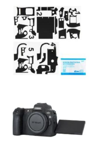 JJC Canon EOS R karcolásgátló védőfólia (Mátrix szénszálas fekete) (KS-RMK)