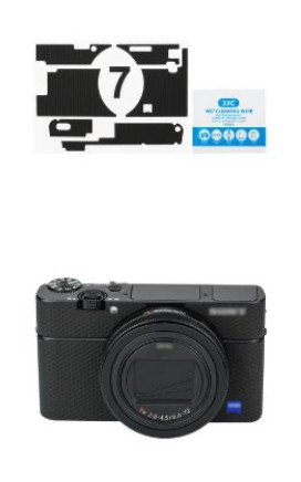 JJC Sony RX100 VII karcolásgátló védőfólia (Méhsejtrácsos, fekete) (KS-RX100VIIMK)