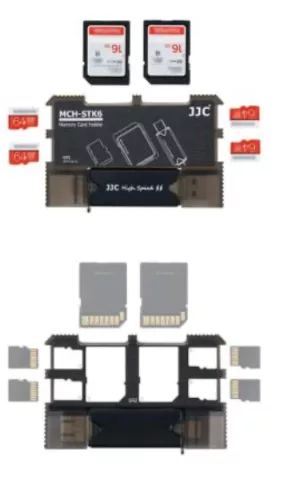 JJC Memóriakártya tok, USB 3.0 memóriakártya olvasó