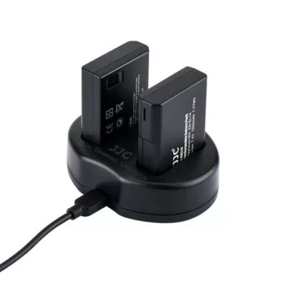 JJC Canon UCH-LPE6 USB kettős akkumulátortöltő (Canon LPE6 akkumulátorhoz)