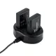 JJC Canon UCH-LPE6 USB kettős akkumulátortöltő (Canon LPE6 akkumulátorhoz)