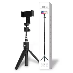   Jmary K20 Bluetooth 4.0 Szelfibot Tripod Állvánnyal és Távirányítóval Fekete
