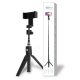 Jmary K20 Bluetooth 4.0 Szelfibot Tripod Állvánnyal és Távirányítóval Fekete